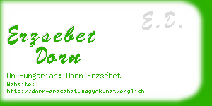 erzsebet dorn business card