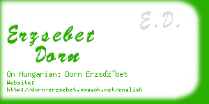 erzsebet dorn business card